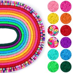 PRICES MAY VARY. Great Value Flat Beads for Jewelry Making: Caffox 4560 pieces of flat beads for bracelets include 10 strands of approx. 3800 pieces of flat round beads in 10 bright colors, a strand of approx. 380 pieces of flat beads in mix colors and a strand of approx. 380 pieces of mix colors clay beads in flower shape. Ideal for necklace, bracelets and earrings jewelry making Assorted Vivid Colors & Shapes: These disc beads are available in 10 lovely rainbow colors and 2 shapes (round and f Beads Polymer Clay, Beads For Bracelets, Polymer Beads, Jewelry Making Kits, Beaded Flats, Handcrafted Bracelets, Bead Kits, Heishi Beads, Bead Stringing