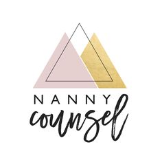 the logo for nannny corsel, which is designed to look like two triangles