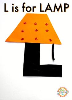 the letter l is for lamp made out of construction paper