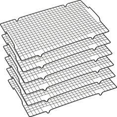 four wire trays stacked on top of each other