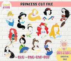 disney princess cut files for silhouettes