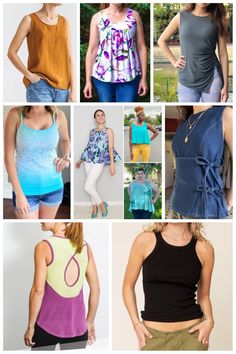 many different types of women's tank tops