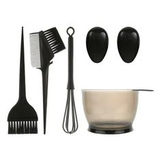 Features: Easy to clean and reusable, chemical resistant, heat-resistant, anti-static. Make your hair coloring experience easy, neat and clean, full brushes are designed with flexible yet stiff bristles ensuring an even and smooth application of dye color. Perfect salon, spa, hairdressing, DIY, - dyeing, balayage, micro braiding, foiling, highlights, and keratin hair treatment, suitable hair types; short long, curly or straight hair. Adopt with high-grade plastic , the of brush neat and designed Professional Hair Dye, Hair Dye Brush, Medium Hair Color, Professional Hair Color, Hair Toner, Black Hair Dye, Hair Tint, Ear Cap, Hair Kit