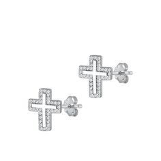 Sterling Silver Clear Cubic Zirconia Cross High Polished Christian Earrings 925 New Jewelry Female All our silver jewelry is crafted from .925 silver also commonly referred to as sterling silver. Sterling silver is the standard for beautiful high-quality silver jewelry and cannot be replicated by lower priced silver plated jewelry. It is 92.5% pure silver, mixed with alloys to add strength and durability to stand the test of time. Keep your fine jewelry shiny and elegant by storing it properly. Christian Earrings, Cross Necklaces, Tarnish Remover, Mini Cross, Christian Jewelry, Silver Plated Jewelry, New Jewelry, Pure Silver, Sterling Silver Earrings