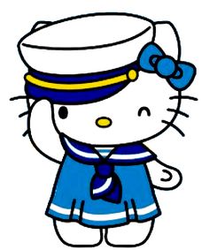 a hello kitty sailor is wearing a uniform