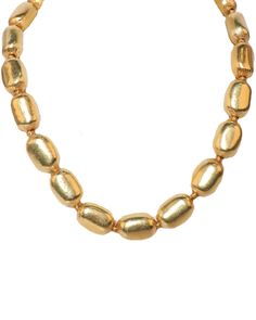 Darlene de Sedle Gold Beaded Necklace 22k yellow gold Hook-and-eye clasps 17” L Luxury Yellow Gold Beaded Pearl Necklace, Luxury Yellow Gold Traditional Beaded Necklace, Luxury Yellow Gold Round Beaded Necklace, Gold Beaded Necklace, Gold Bead Necklace, Women Men Shoes, Beauty Gift, Gold Beads, Handbag Accessories