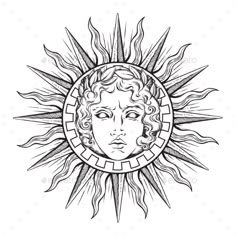 the sun with a face and rays on it - miscellaneous objects / decorative objects clippings