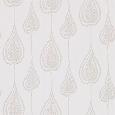 a white wallpaper with an intricate design