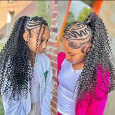 Girls Braided Hairstyles, Braided Heart Hairstyles Black Hair Kids, Pussycat Hairstyles For Kids Braids, Braided Wigs For Kids, Braided Hairstyles For 10 Years, Kids Braided Ponytail With Beads, Feed In Braids Ponytail, Cornrows With Box Braids, Black Kids Braids Hairstyles