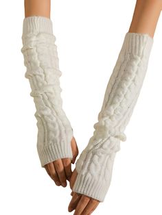 PRICES MAY VARY. Soft fabric has some stretch Fingerless, Above Elbow, Thumb Hole Perfect for jogging, outdoor, street, hiking, walking and more indoor or outdoor activities in cold weather Please refer to size guide carefully before purchasing at below description Size Chart: 

 one-size: Length: 11.8" Long Fingerless Gloves, Above Elbow, Seafood Soup, Gloves Design, Amazon Women, Mitten Gloves, Leg Warmers, Fingerless Gloves, Arm Warmers