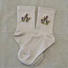 New Handmade Embroidery Sock Fits Toddler Shoe Size 9-13 S/M Cute Sock For The Fall Winter Cute Ankle Socks, Socks Packaging, Embroidered Socks, Flower Socks, Handmade Embroidery, Cute Socks, Christmas 2024, Toddler Sizes, Toddler Shoes