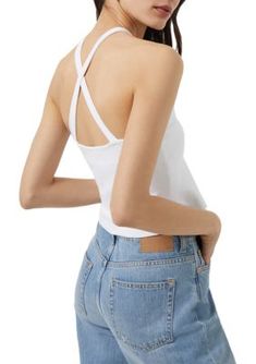 Perfectly paired with your favorite denim shorts, this halter top from French Connection is a summer must-have. | French Connection Women's Rebi Eco Jersey Halter Top, Medium French Connection, Halter Neck, Halter Top, Womens Clothing Tops, Must Haves, Denim Shorts, Tank Tops, Clothes For Women