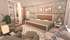 Bedroom Beach House, Beach House Aesthetic, Modern Family House, One Story House, Bedroom Beach, Tiny House Bedroom, Two Story House Design