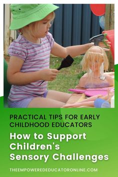 How can early childhood educators support children with sensory challenges? While I'm not an expert in sensory processing disorder (SPD), I hope you'll find these tips, strategies, and activity ideas helpful to learn more about sensory processing disorder/challenges, the challenges some children face, and how this can impact on a child’s behaviour and interactions. | The Empowered Educator Gardening Kids Activities, Eylf Learning Outcomes, 5 Senses Activities, Senses Activities, Family Day Care, Early Years Educator, Daycare Ideas, Processing Disorder, Sensory Processing Disorder