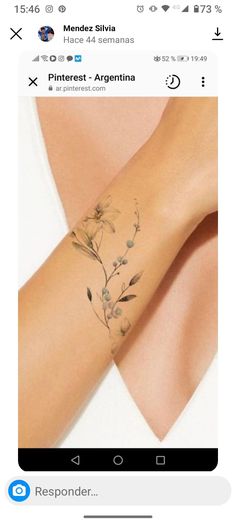 a woman's arm with flowers on it and the words pinterest argentina