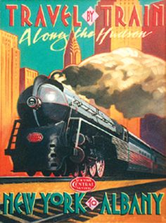 an advertisement for the new york and albany railroad