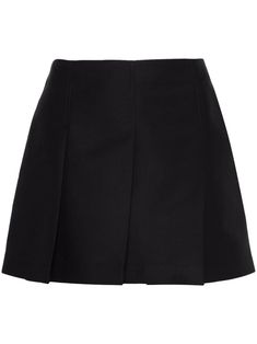 black cotton pleat detailing to the front dart detailing A-line above-knee length concealed side zip fastening Wag Outfits, Virgo Rising, Fashion Portfolio, Fantasy Gowns, Skirt For Women, Church Decor, Dolce E Gabbana, Summer Beach Wear, Black Mini Skirt