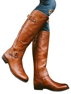 Fashion New women boots cheap martin boots from Mileg Boots With Low Heel, Knee High Boots Flat, Real Leather Boots, Womens Low Heels, Popular Boots, Cheap Boots, Low Heel Boots, High Top Boots, Minimalist Shoes