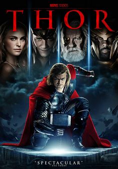 thor the dark knight movie poster with many different characters in front of him and his family