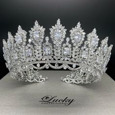 The crown that have been searching for! This one of a kind tiara will make any body feel like royalty. The pin loops and adjustable clip in the back allow for modifications for the ultimate comfort. When the clip is closed, it displays as a full round tiara, perfect for all hair styles for your special day. Handcrafted with highest quality Zirconia jewels and rhodium plated to prevent tarnish and scratch. High Quality rare Square, Teardrop and Marquise CZ gems. Measures 2.5 inches Ideal for Wedd Crown Quinceanera, Quinceanera Accessories, All Hair Styles, Royalty Crown, Quinceanera Tiaras, Quinceanera Crown, Swarovski Tiara, Wholesale Hair Accessories, Diamond Crown