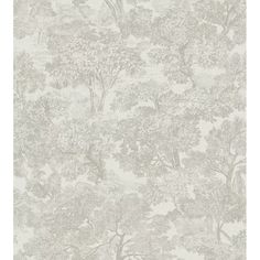 a wallpaper with trees on it in grey and white colors, the background is an old