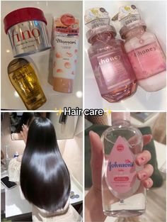 products linked here 💕 Best Hair Care Products, Japanese Makeup, Perfect Skin Care Routine, Skin Glow, Glow Up Tips, Baby Oil, Hair Care Products, Healthy Nails, Perfect Skin