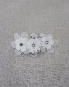 Small flower hair pin with beads and rhinestone detail. Perfect for flower girls and parties. DETAIL: Pin length: 3 inches Metal Pin Handmade Girls Birthday Parties, Flower Hair Clip, Flower Hair Pin, Bow Shoes, Glitter Bow, Shoes Collection, Bow Hair, Metal Pins, Flower Hair Clips