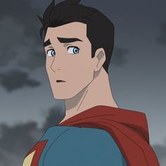 the young man is dressed as superman in this animated scene from dc super - hero