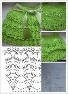 crochet pattern for a skirt with bow