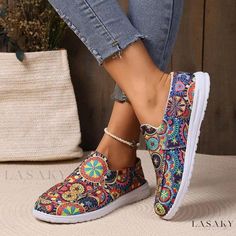 Lasaky - Fashionable Slip-In Sandals for Her Thick Heel Shoes, Flats Shoes Comfortable, Dance Heels, Pu Heels, Comfortable Flats, Casual Shoes Women, Fashion Flats, Slip On Sneakers, Flat Shoes