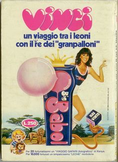 an old vhs cover with a woman in bathing suit on top of a giant candy bar