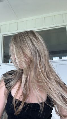 Blonde hair inspo Dark Light Blonde Hair, Blonde Pictures Aesthetic, Blonde Hair Inspo Low Maintenance, Full Ash Blonde Hair, Light Blonde With Root Smudge, Sandy Blonde Hair With Highlights And Lowlights, Cool Skin Blonde Hair, Blonde On Cool Tone Skin, Silver Blonde Hair With Lowlights