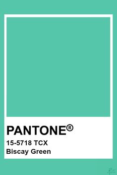 the pantone color is aqua green