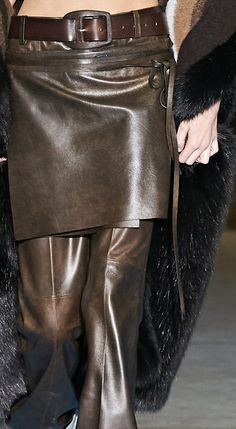 Diesel Archive Fashion, Leather Pants Runway, Vintage Ann Demeulemeester, Ann Demeulemeester Archive, Leather Skirt Runway, Archive Fashion, Distressed Leather, Photo Styling, Going Out Outfits