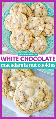 White Chocolate Macadamia Nut Cookies, Christmas cookie exchange/ holiday cookies/ baking list/ desserts/ sweet treats Nut Cookies, Holiday Baking Recipes, White Chocolate Macadamia