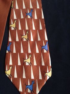 1950's Vintage Men's Neck Tie / A Barking Dog Never | Etsy Vintage Business Ties, Vintage Formal Ties, Vintage Ties, Barking Dog, 1950s Mens, Man About Town, Tie Men, 50s Vintage, Mens Neck Ties