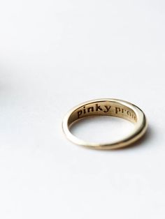 I LIKE IT HERE CLUB Pinky Promise Ring: Gold Plated | Edge of Urge Make Promise Ring, Promise Rings Pinky Promise, Masc Promise Rings, Trendy Promise Rings, Promise Rings For Best Friends, Promise Ring For Yourself, Bestie Promise Rings, Rings From Boyfriend, Etsy Promise Rings