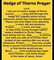 a yellow poster with the words hege of thors prayer on it and an image of