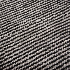 close up view of black and white knitted fabric