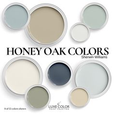 the color scheme for honey oak colors in sheryln williams's new paint collection