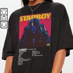 Cheap Music-themed T-shirt For Concerts, The Weeknd T Shirts, The Weeknd Concert Outfit, Music Trend, The Weeknd Starboy, Weeknd Starboy, Tour T Shirts