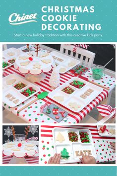 a christmas cookie decorating kit with instructions