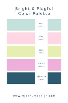 the color palette for bright and playful colors in this printable poster is an easy way to