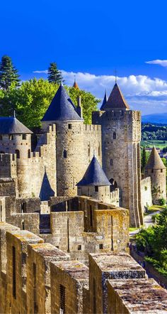 an old castle with many towers and turrets