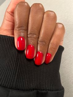 Elegant Red Nails, Short Red Nails, Nail Appointment, Cute Short Nails, Classic French Manicure