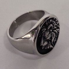 Lion Statement Handmade Men's Ring Size 13 1/2 Nwt This Ring Is Perfect For Anyone To Wear As A Daily Or Going For A Party. This Ring Will Be The Best Gift For A Gentleman In Any Gift Occasion. This Ring Is Made With High-Grade Durable Stainless Steel, 100% Hypoallergenic, No Rust, No Tarnish, No Allergies, Or Cause Any Sort Of Discoloration. Check Out All The Pictures As They Are Part Of The Description, Please. Feel Free To Ask Any Questions. I Will Answer As Soon As Possible. Smoke-Free Home. Making Bracelets With Beads, Mens Ring Sizes, Blue Sodalite, Silver Bead Bracelet, A Gentleman, Handcrafted Accessories, Unisex Bracelets, Mens Accessories Jewelry, Glass Beaded Bracelets