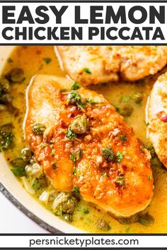 this easy lemon chicken piccata recipe is the perfect dinner for busy weeknight