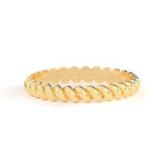 Discover the epitome of elegance with our 14K and 18K Solid Gold Twist Rope Ring--a gift destined to captivate her. 18K Gold Dainty Stacking Twisted Rope Gold Wedding Band crafted with meticulous precision, this dainty stacking ring boasts a delicate 2,77mm braided design that weaves sophistication into each twist. Its timeless allure lies in the clean, trendy flat interior, elevating any occasion with its refined charm. Imbued with expert craftsmanship and made from real, resilient gold, this p Green Gemstone Engagement Rings, Promise Jewelry, Rope Ring, Stacked Wedding Bands, Rope Rings, Flat Interior, Emerald Diamond Ring, Braid Designs, Solid Gold Chains