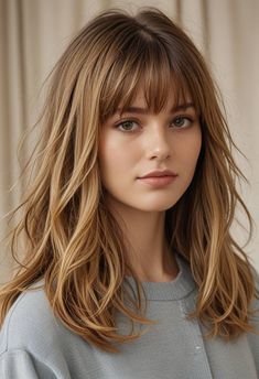 Simple Bangs Haircut, Bangs According To Face Shape, Chopped Bangs, Hairstyles For Green Eyes, Lob With Fringe Fine Hair, Bangs Side Part, Fringe With Glasses, Hairstyle Bangs, Wispy French Bangs