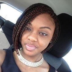 Side-Parted Box Braids Bob Cabello Afro Natural, Black Hairstyle, Hair Colorful, Short Box Braids Hairstyles, Blonde Box Braids, Short Box Braids